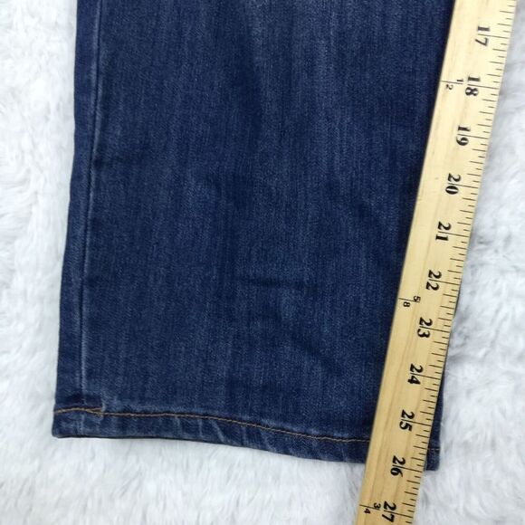 Dollhouse Womens Jeans Cropped Denim Blue Destroyed Distressed Whiskered Plus 24 - Picture 8 of 11